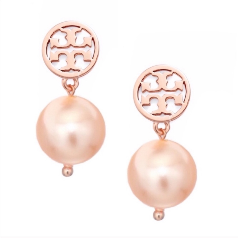 ✨ Host Pick ✨ Tory Burch Rose Gold Pearl Drop Earrings